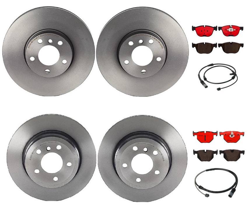 BMW Brembo Brake Kit - Pads &  Rotors Front and Rear (332mm/320mm) (Ceramic) 34356854168 - Brembo 3739304KIT